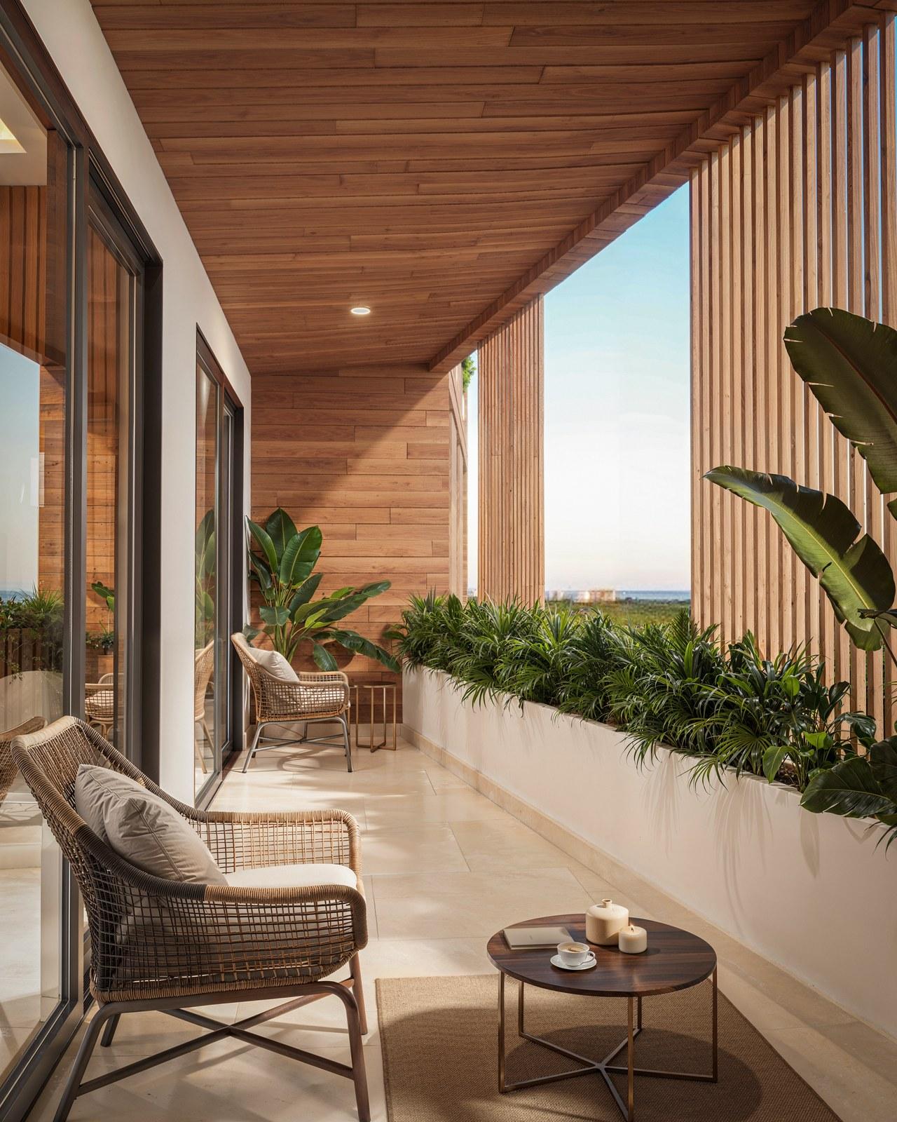 Terraza de una residencia en Central Condo Living
